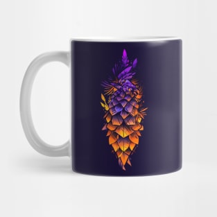 A pine cone sunset watercolor Mug